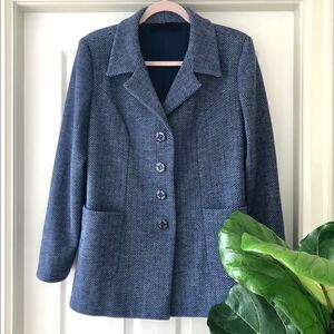 PEGGY JENNINGS Vintage Herringbone Blazer